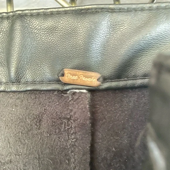 Black Free People Leather Pants - Picture 4 of 4